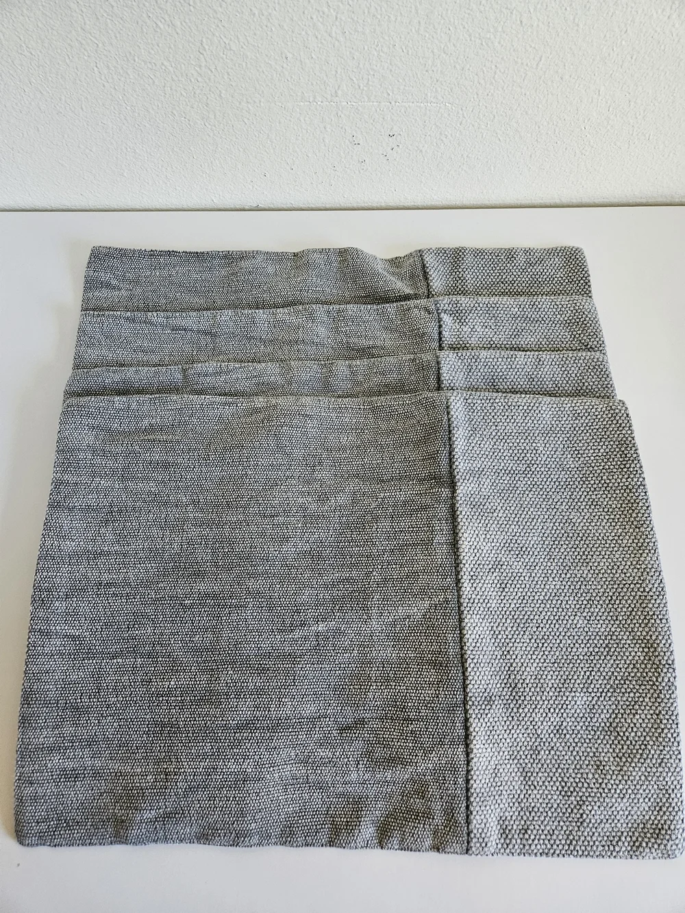 West Elm Placemats Grey Textured - Set Of 4